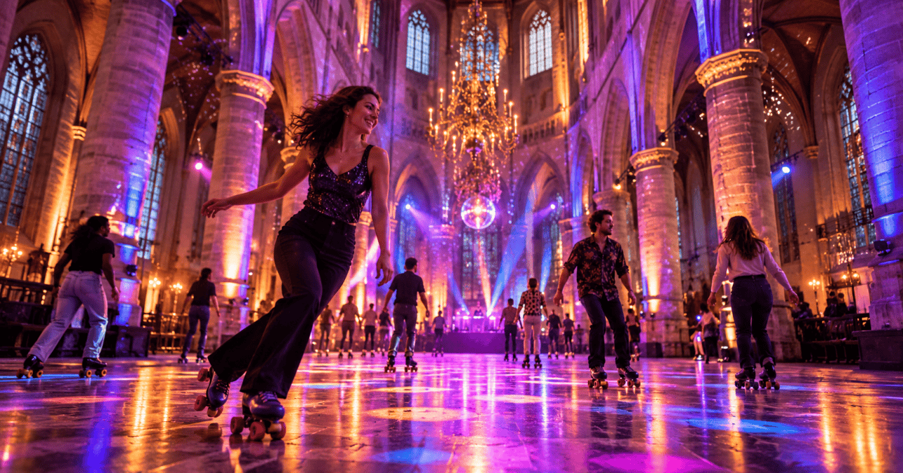Roller Disco returns to Rotterdam’s Laurenskerk with daytime skating, evening DJs and skate rental inside the historic church.